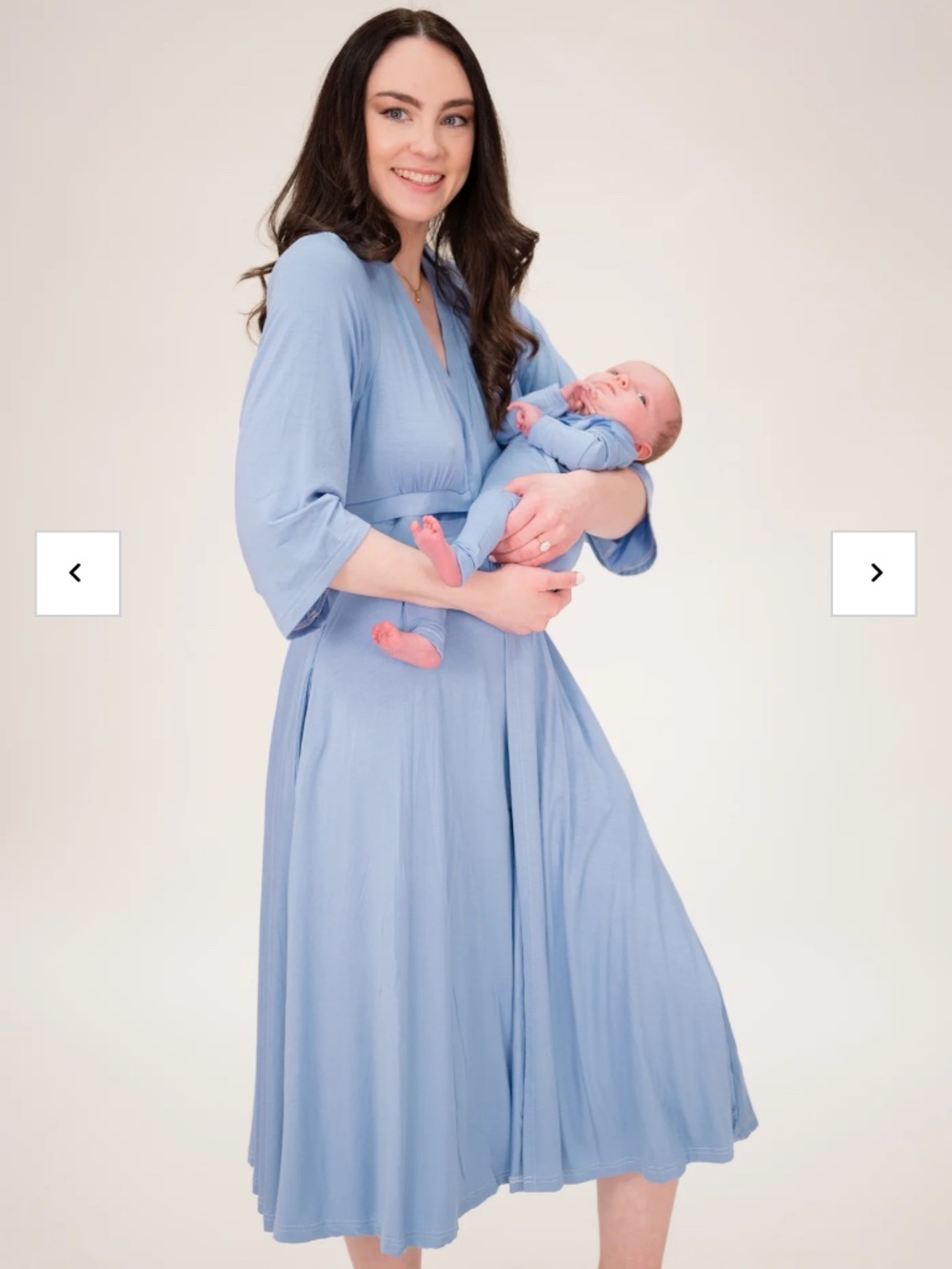 Lila Birthing Gown Periwinkle Blue